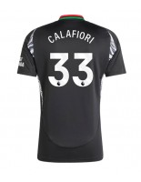 Arsenal Riccardo Calafiori #33 Venkovní Dres 2024-25 Krátký Rukáv